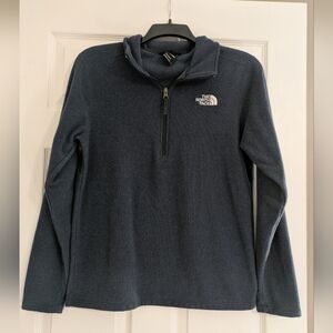The North Face Men's Navy Blue 1/4 Quarter Zip Long Sleeve Fleece Sweatshirt